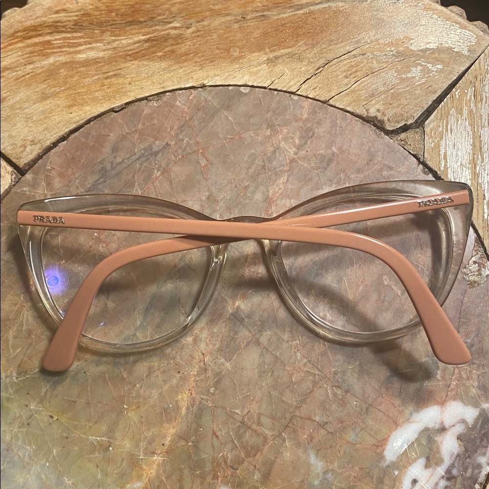 😎💕Prada Eyeglasses Frames Only, VPR 07V 326-1O1, 53-20-145, Pink, Made in Italy - Picture 6 of 10